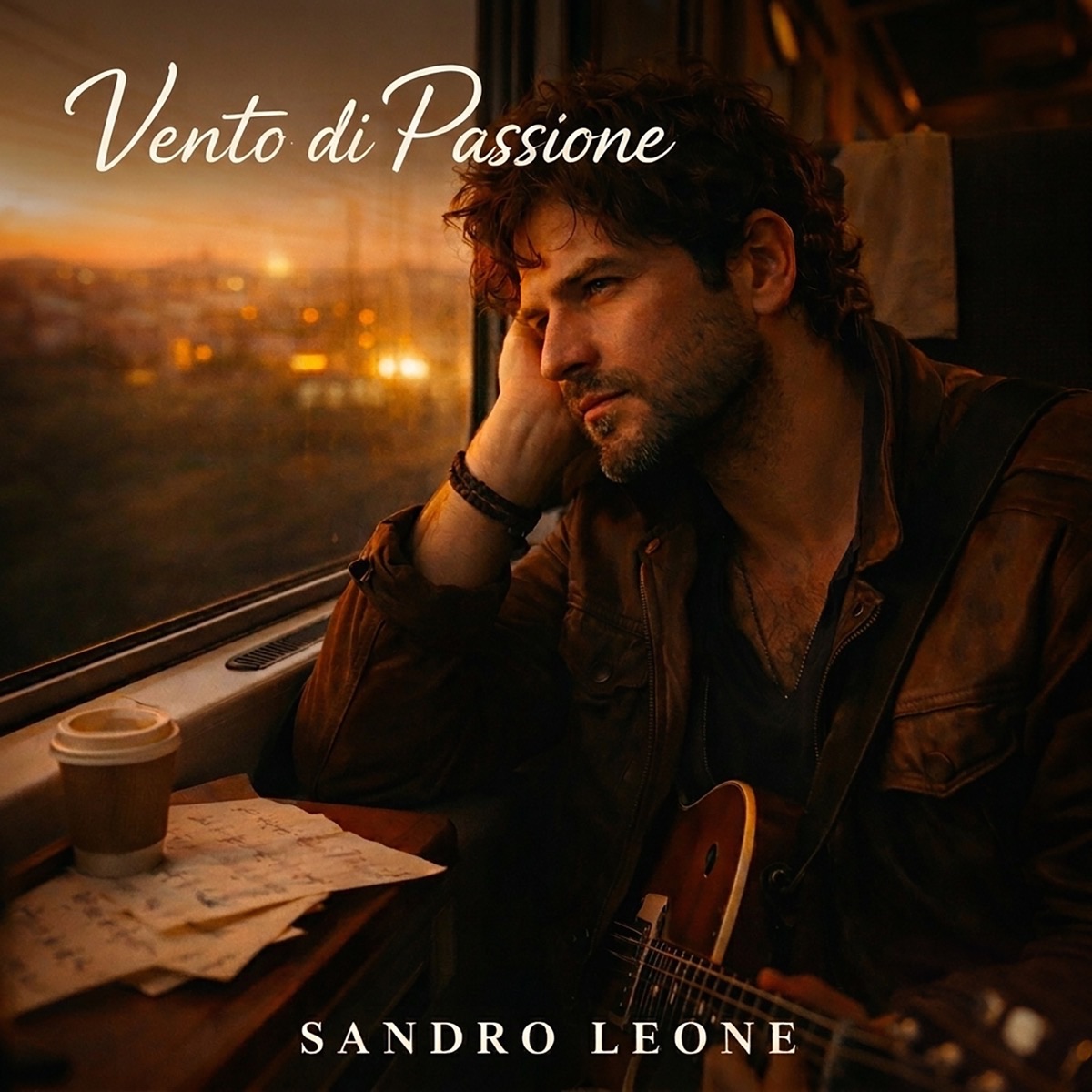 Pochette — Vento di Passione, album de Sandro Leone, pop italienne R&B